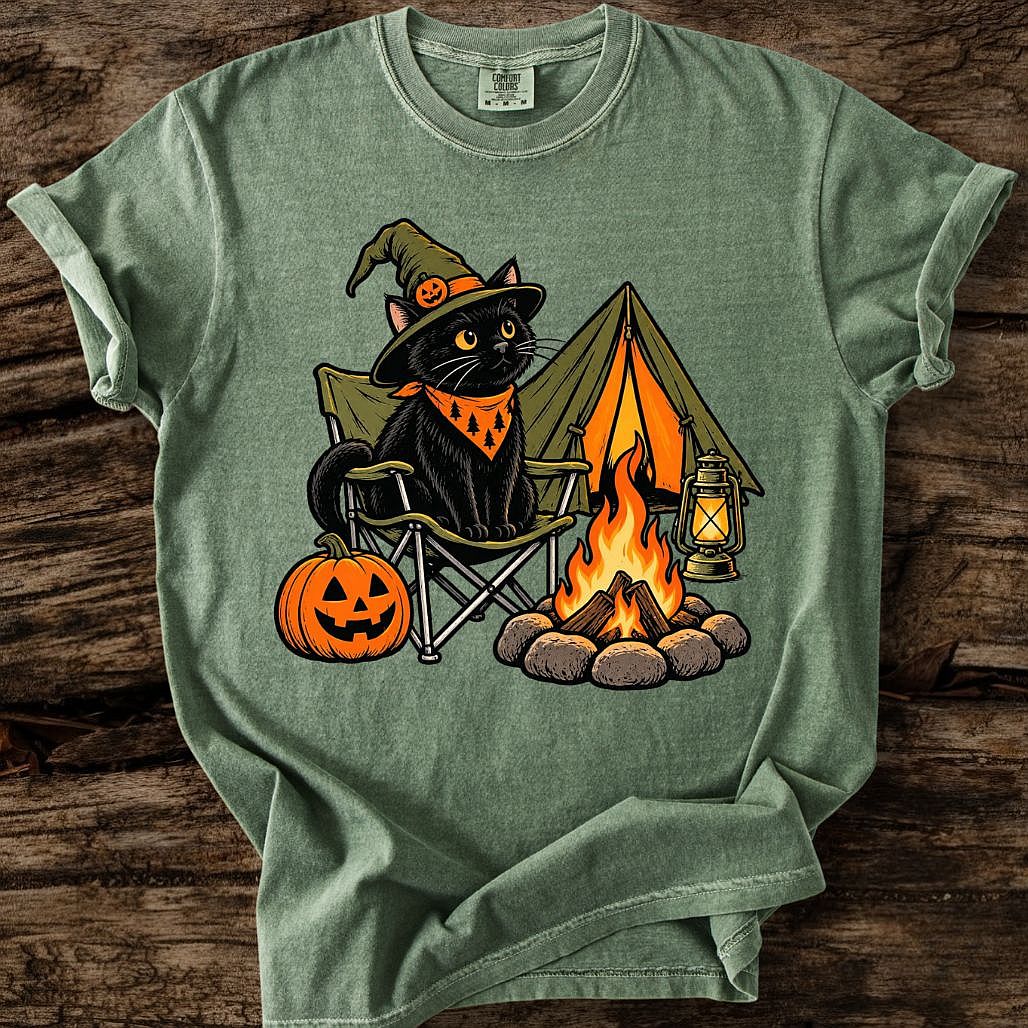 Black Cat Camper T-Shirt