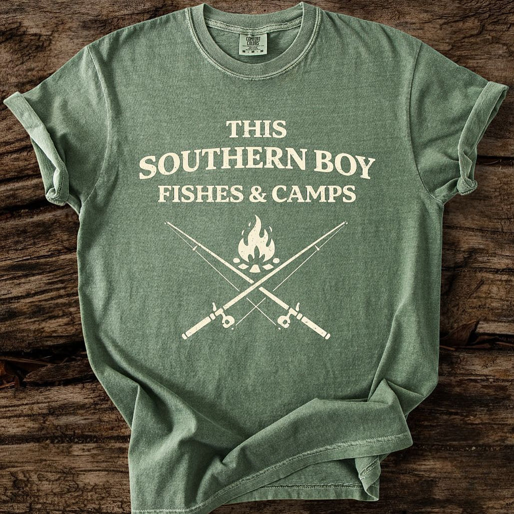 This Southern Boy Fishes & Camps T-Shirt