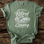 Officially Retired, Permanently Camping T-Shirt