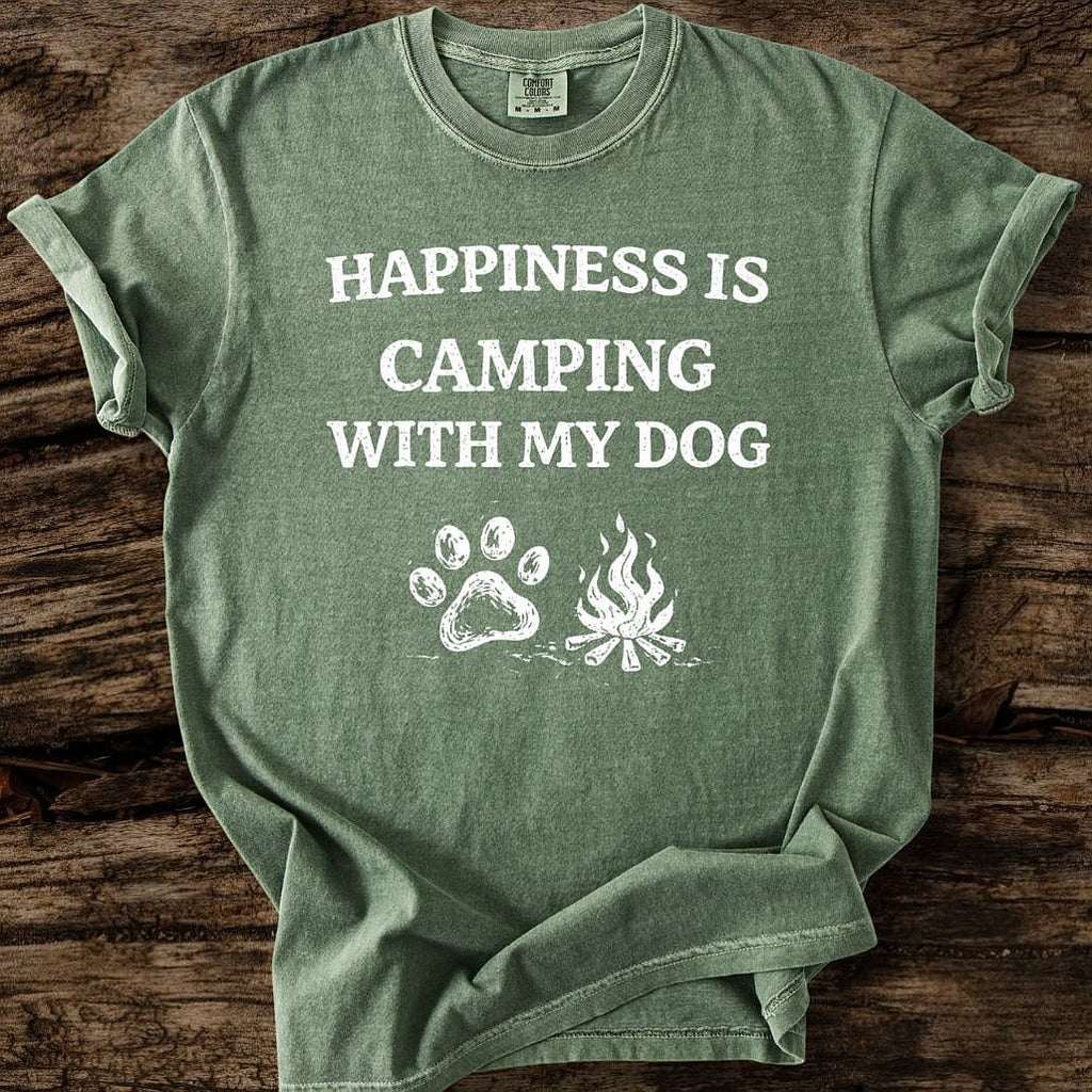 Happiness Is Camping With My Dog T-Shirt