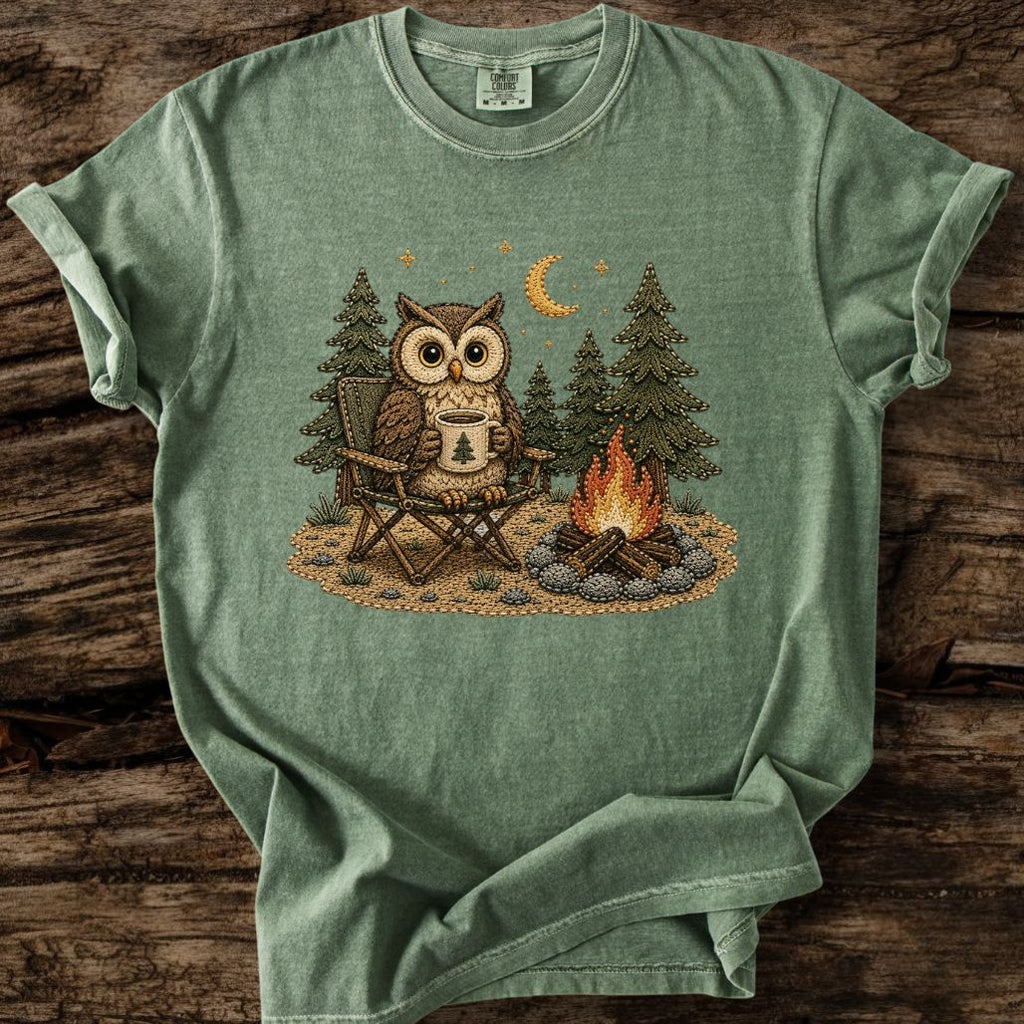 Camp Owl Faux Patchwork T-Shirt