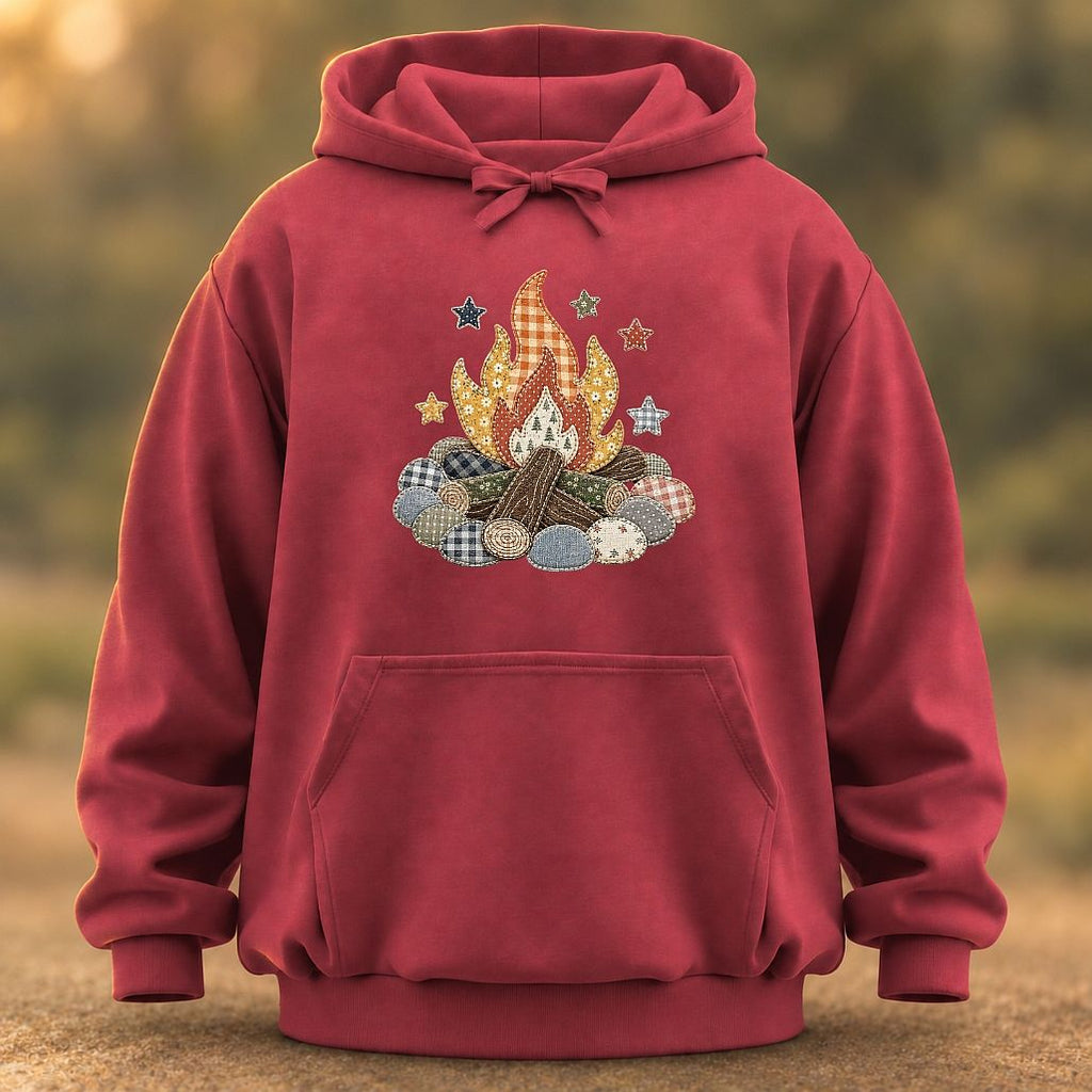 Campfire Faux Patchwork Hoodie