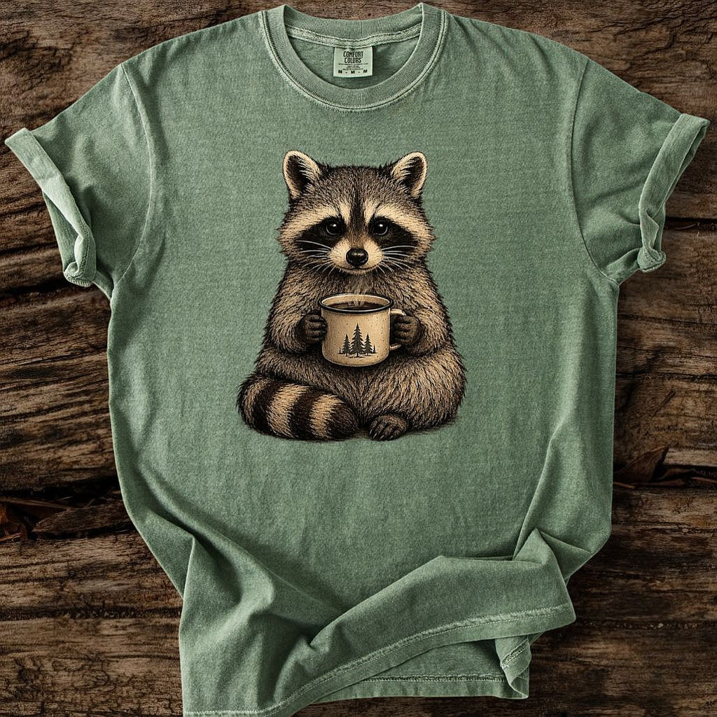 Camp Coffee Raccoon T-Shirt
