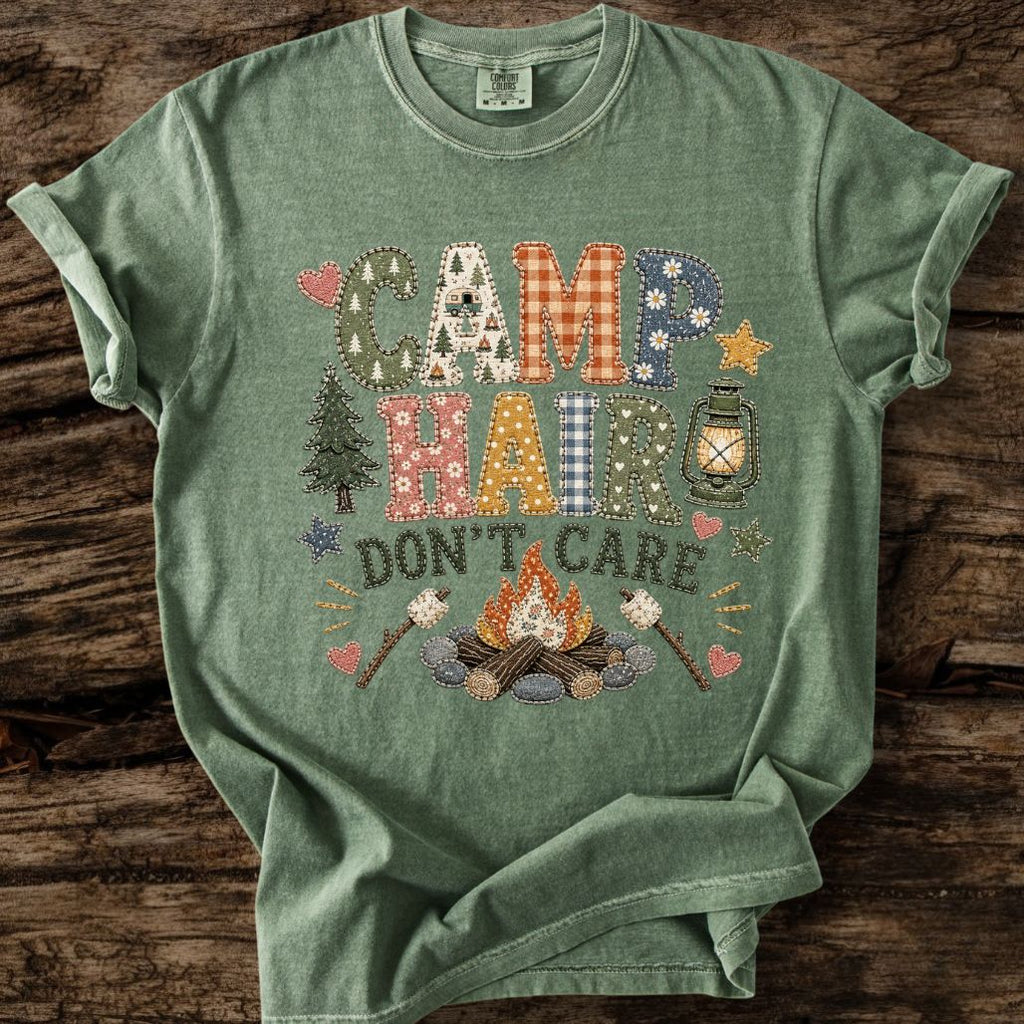 Camp Hair Faux Patchwork T-Shirt