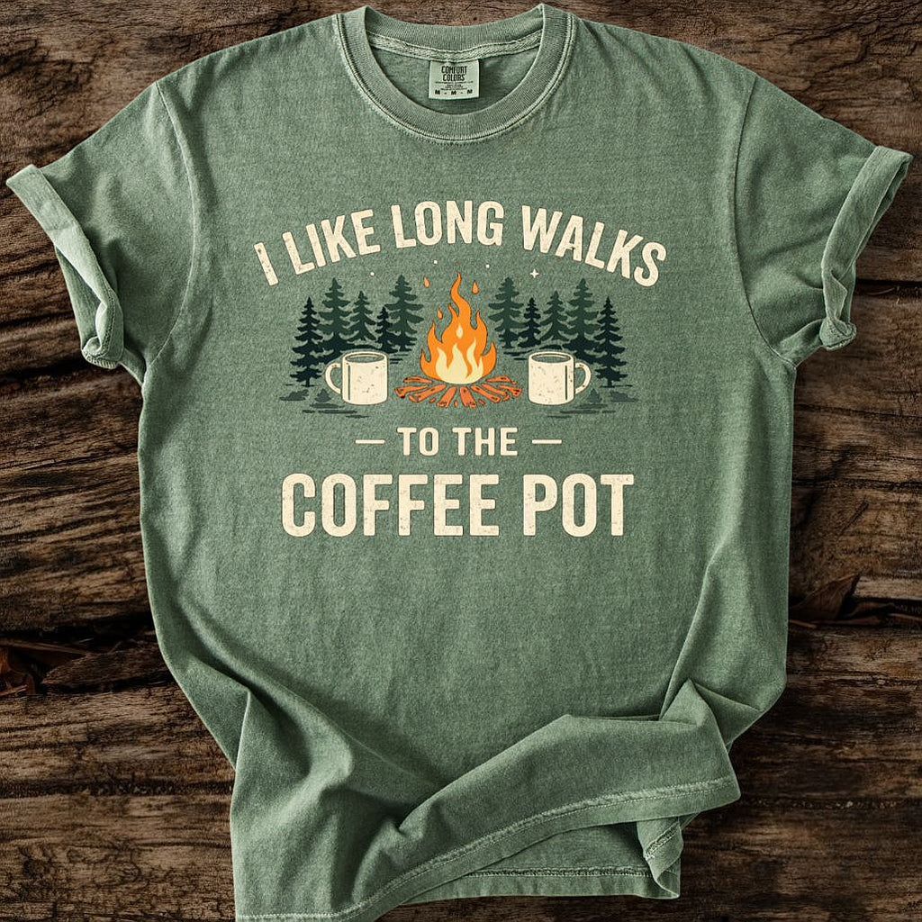 I Like Long Walks To The Coffee Pot T-Shirt