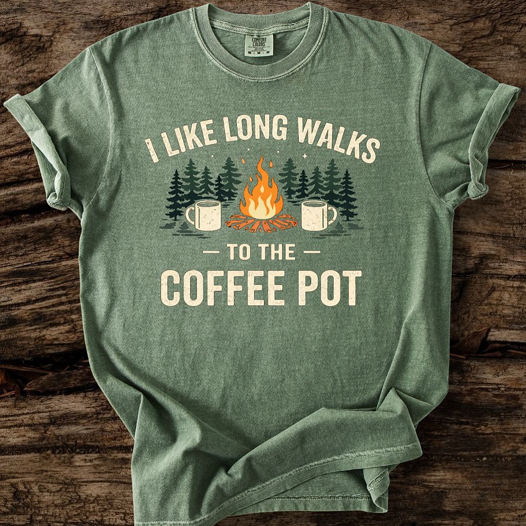 I Like Long Walks To The Coffee Pot T-Shirt