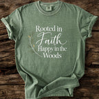 Rooted In Faith Happy In The Woods T-Shirt