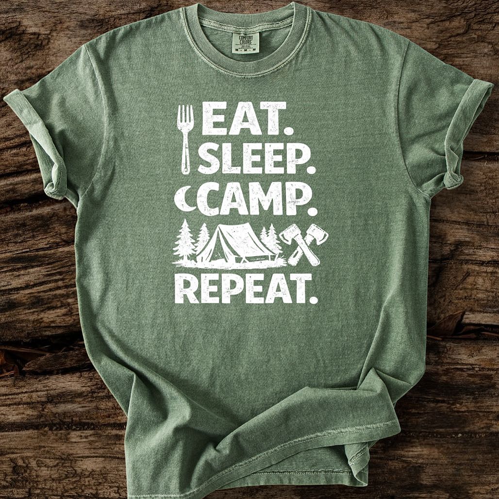 Eat, Sleep, Camp, Repeat T-Shirt