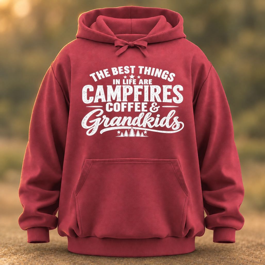 Campfires Coffee & Grandkids Hoodie