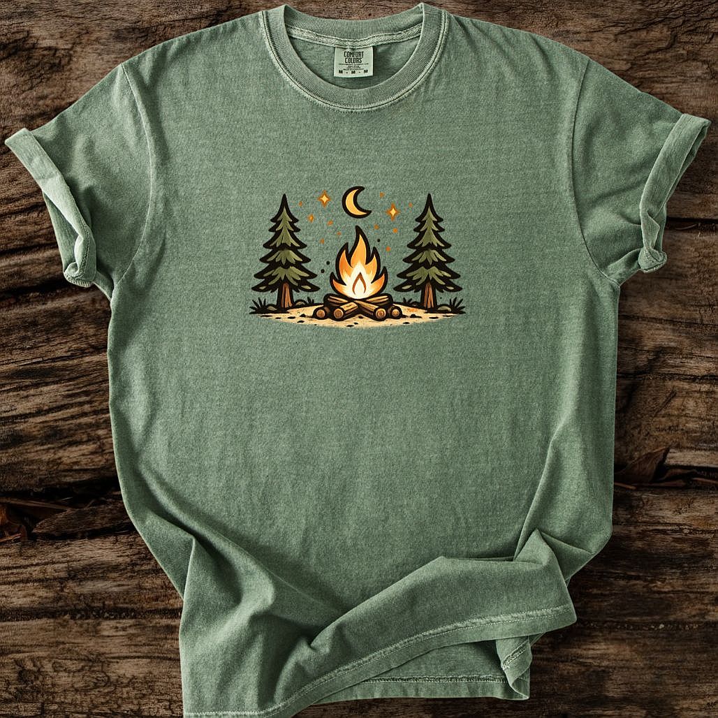 Midnight Campfire - Small Print T-Shirt