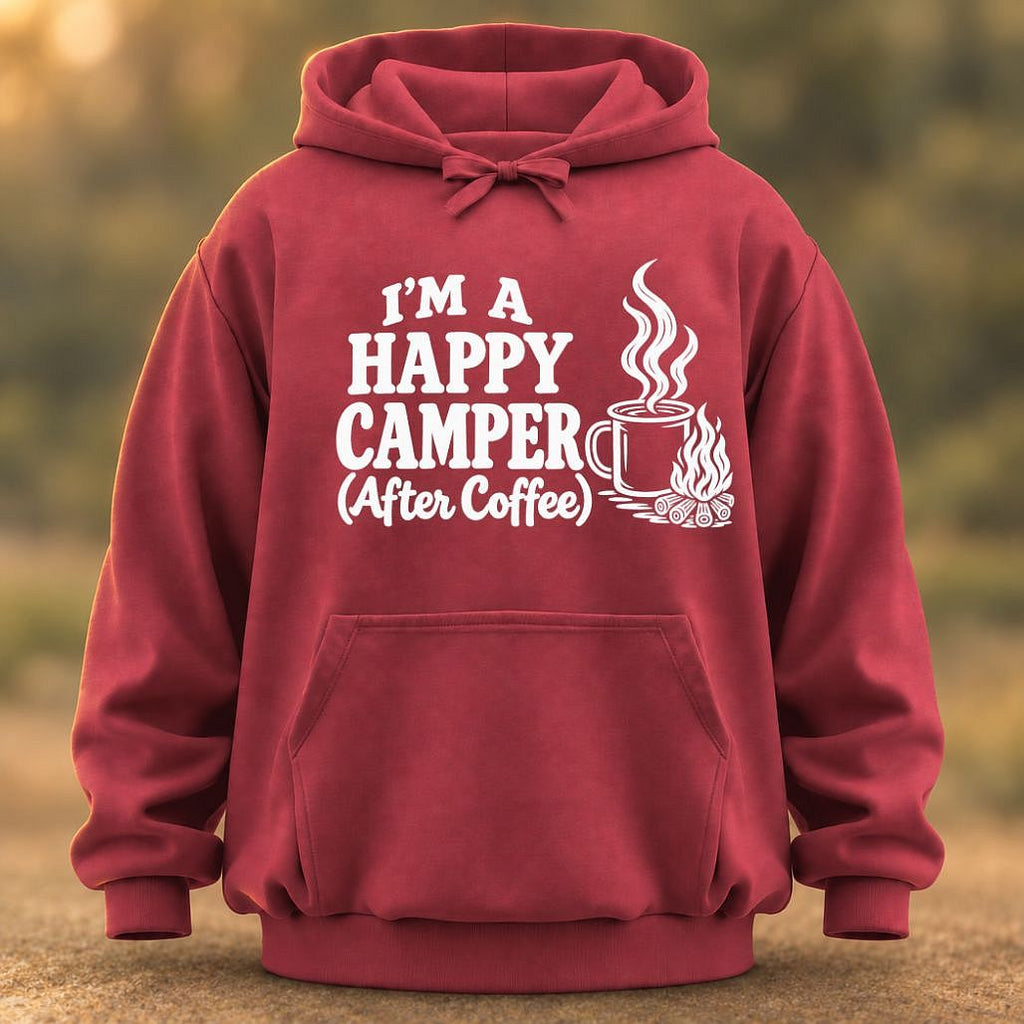 Happy Camper After Coffee Hoodie