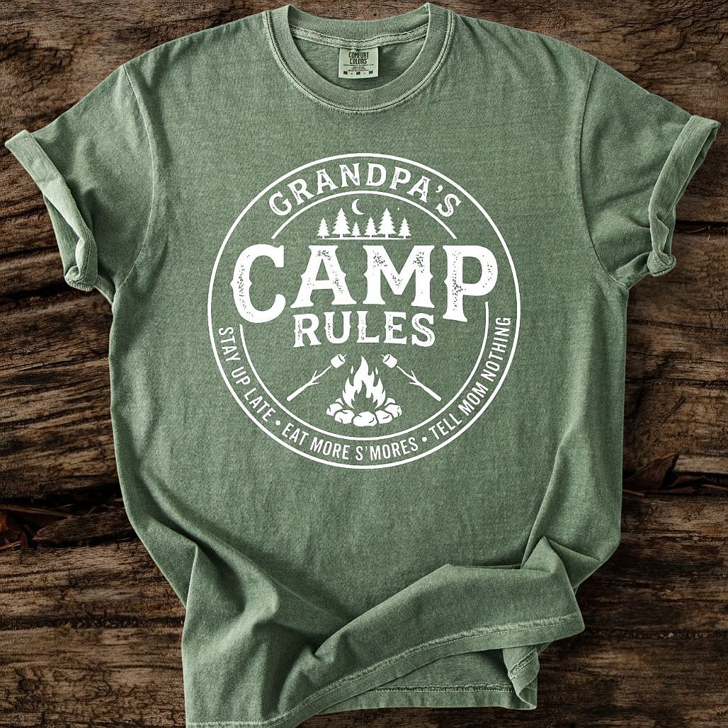 Grandpa's Camp Rules T-Shirt