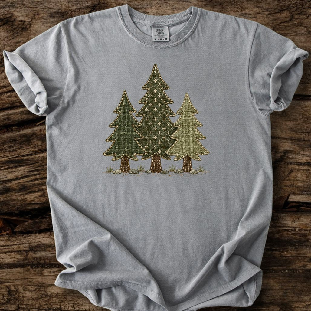 3 Pines Faux Patchwork T-Shirt