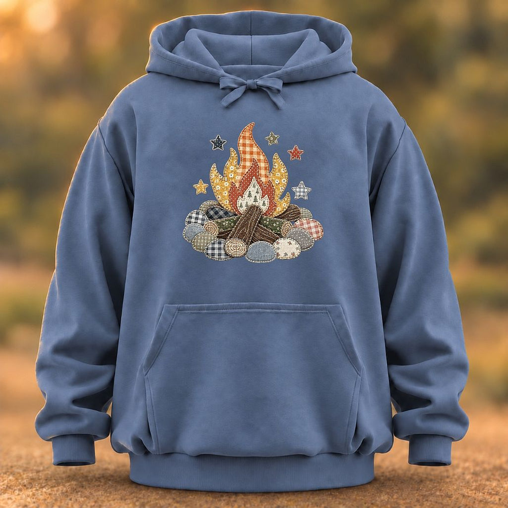 Campfire Faux Patchwork Hoodie