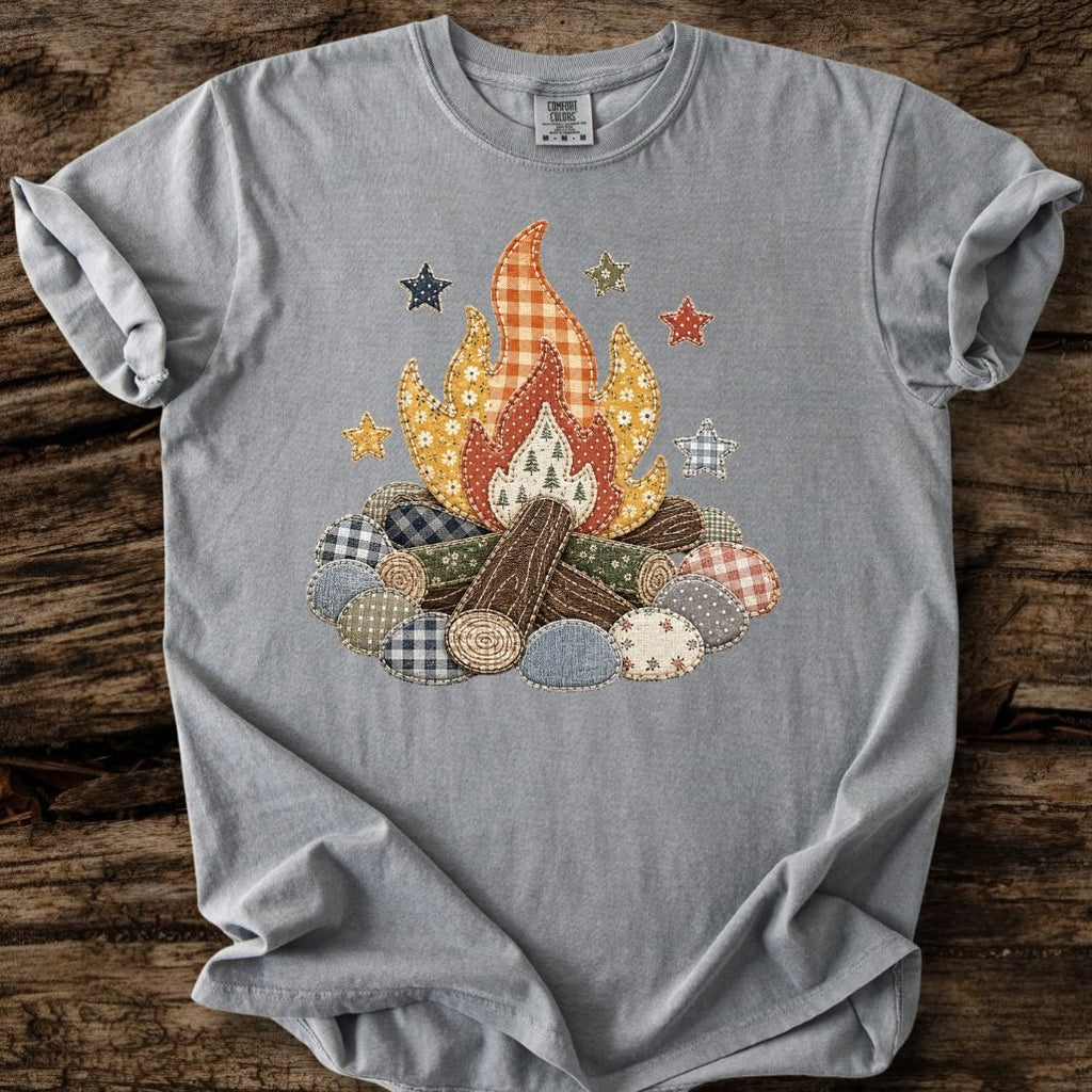 Campfire Faux Patchwork T-Shirt