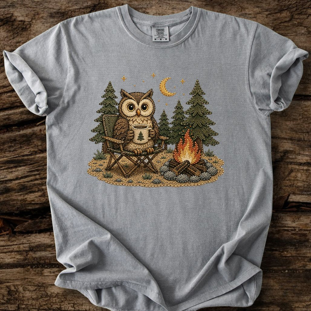 Camp Owl Faux Patchwork T-Shirt
