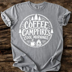 Coffee Campfires Cool Mornings T-Shirt