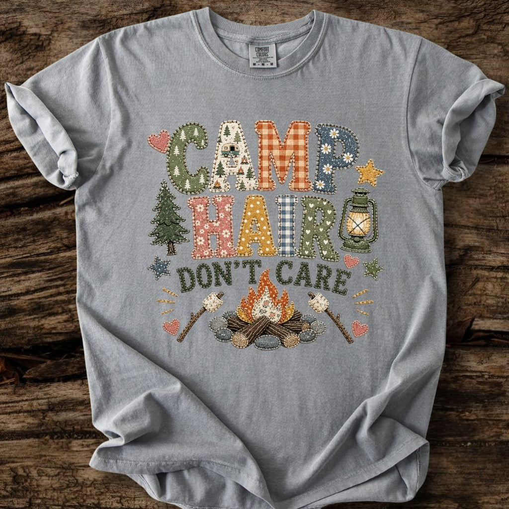 Camp Hair Faux Patchwork T-Shirt