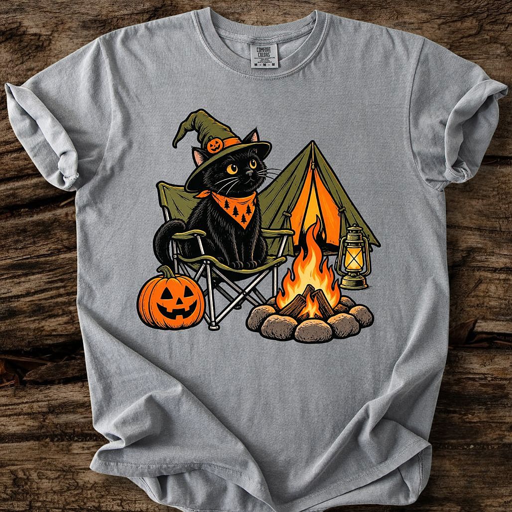 Black Cat Camper T-Shirt