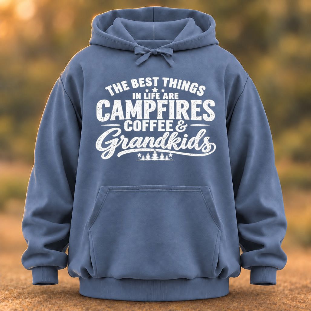Campfires Coffee & Grandkids Hoodie