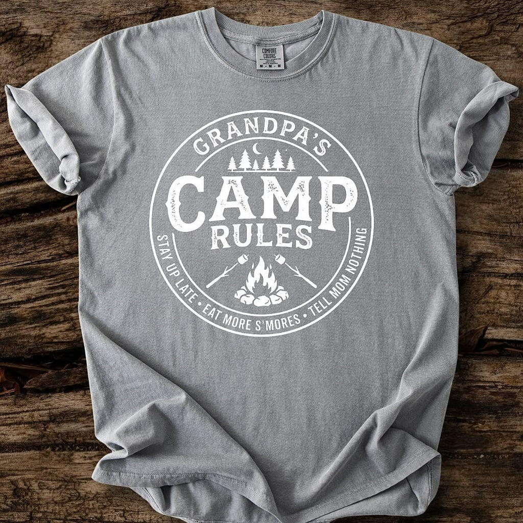 Grandpa's Camp Rules T-Shirt