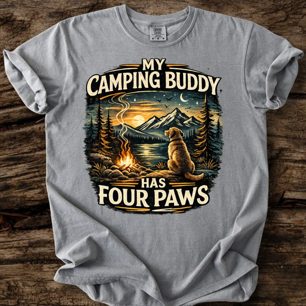 My Camping Buddy Has Four Paws T-Shirt