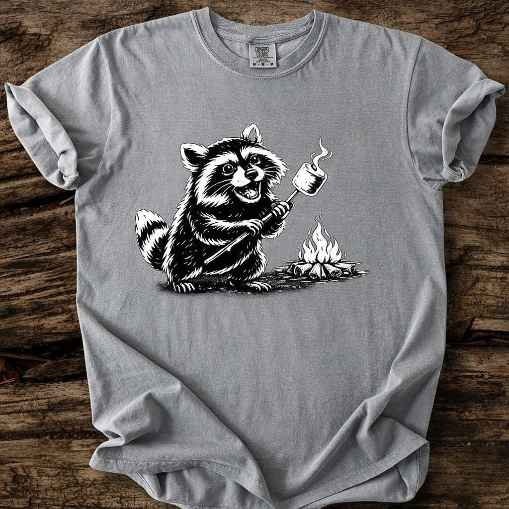 Raccoon Roasting Marshmallows T-Shirt