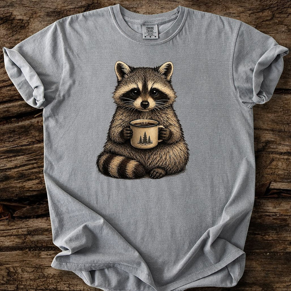 Camp Coffee Raccoon T-Shirt