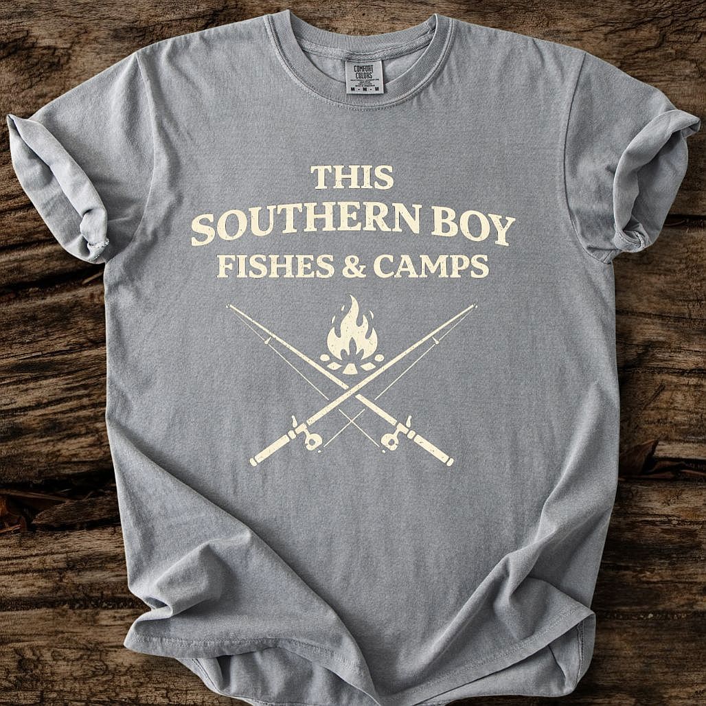 This Southern Boy Fishes & Camps T-Shirt