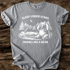 Sleep Under Stars, Snore Like A Bear T-Shirt