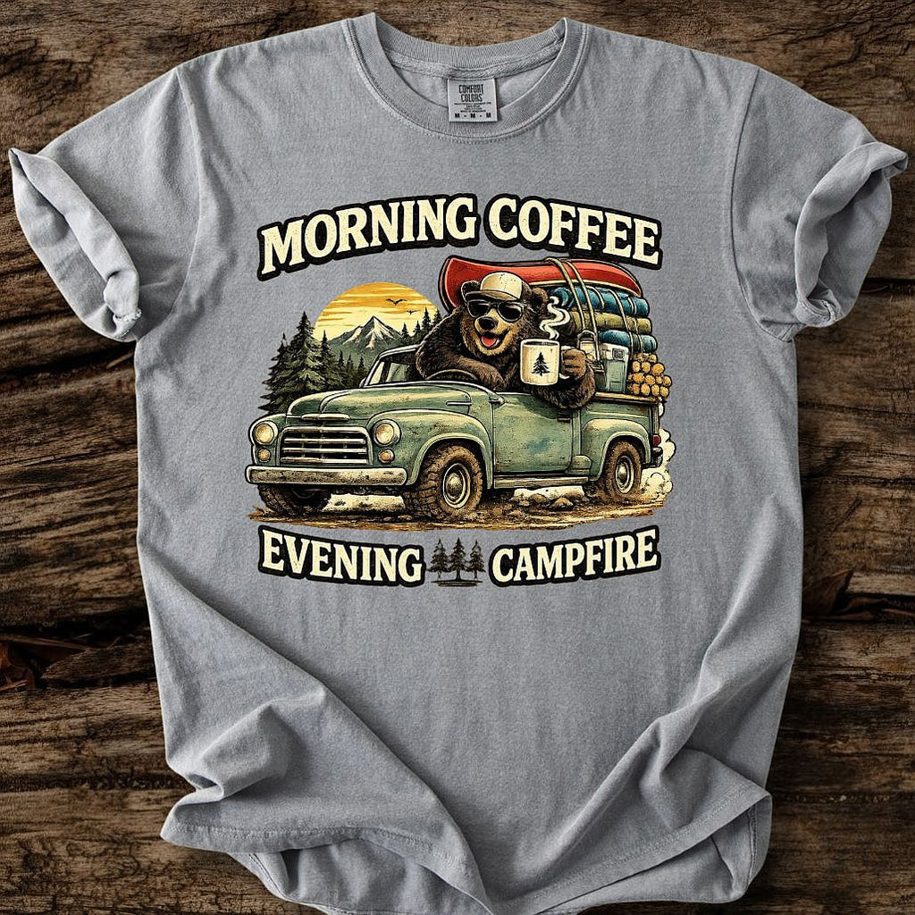Morning Coffee - Evening Campfire T-Shirt