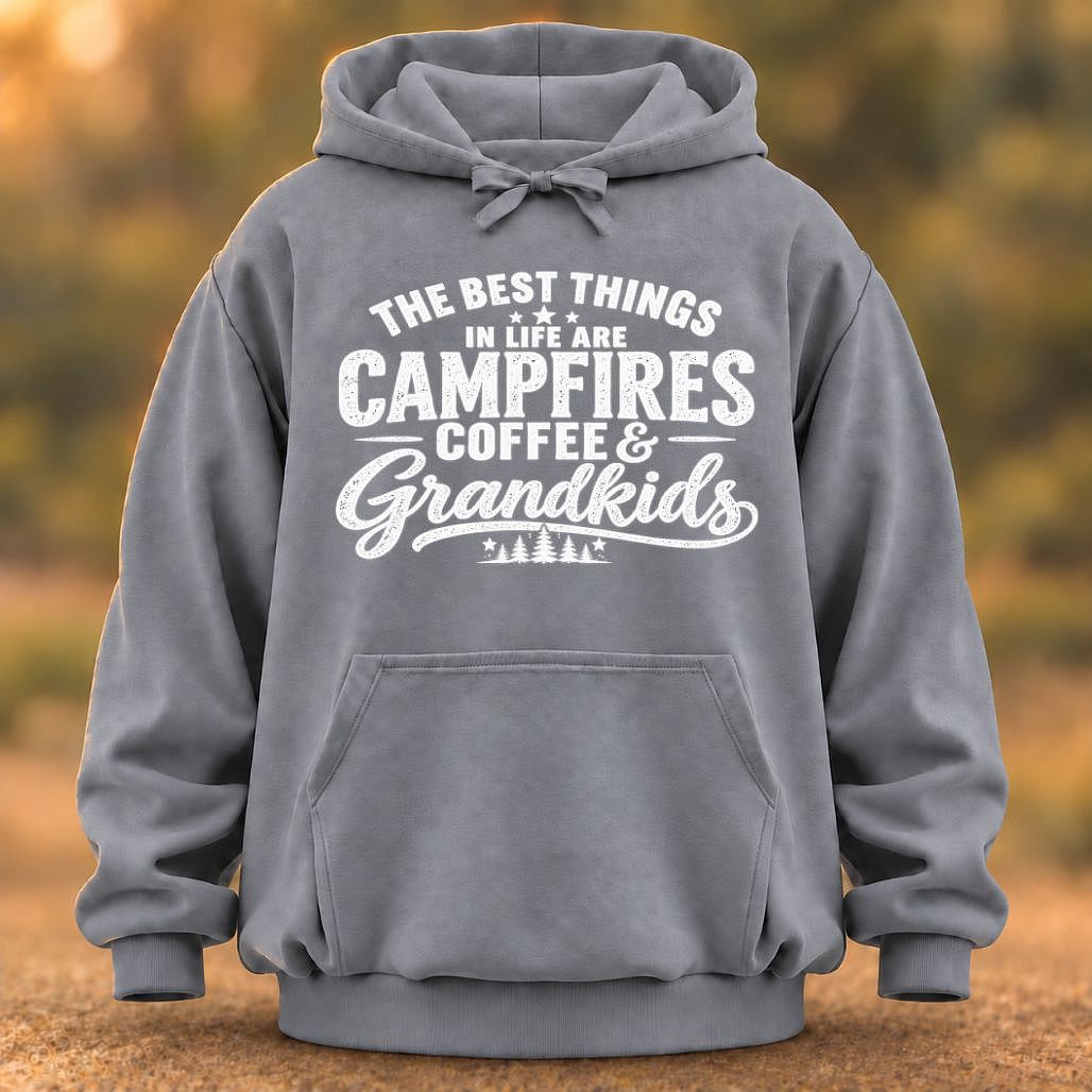 Campfires Coffee & Grandkids Hoodie