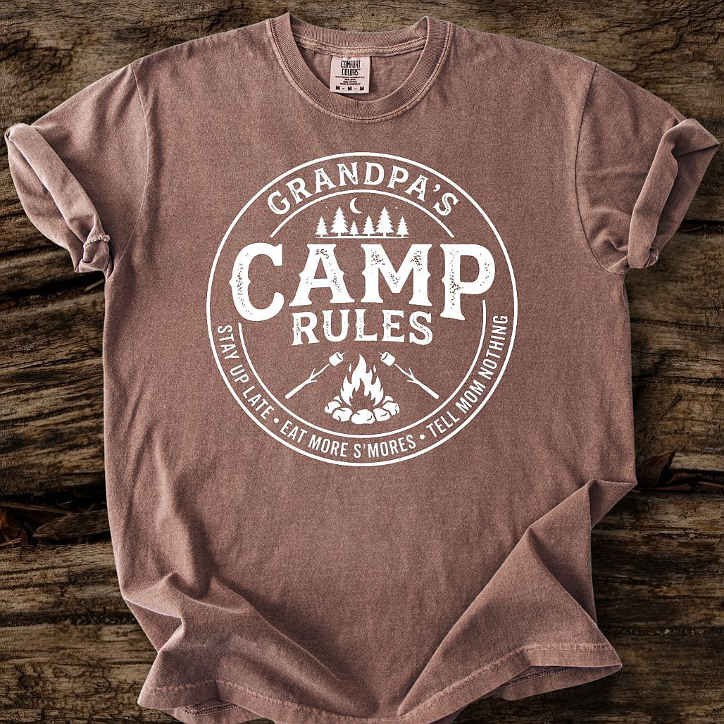 Grandpa's Camp Rules T-Shirt