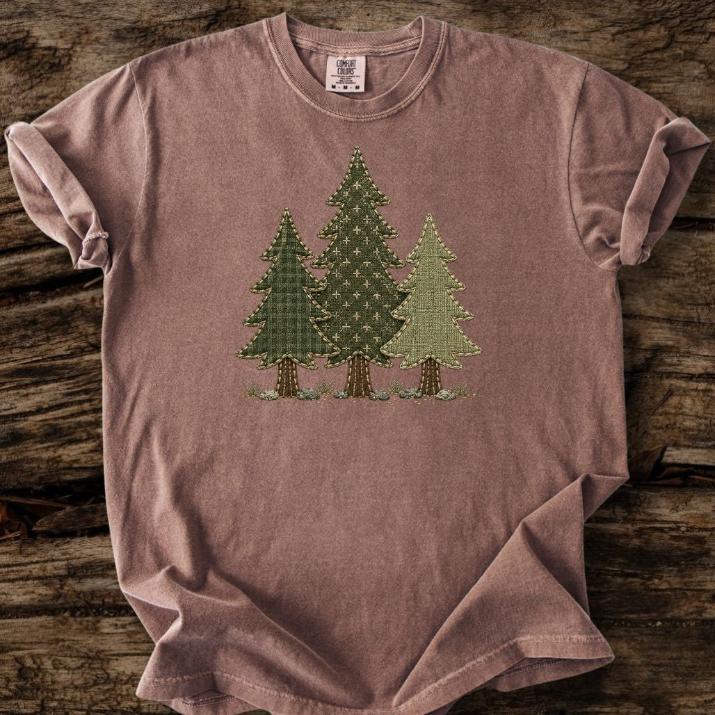 3 Pines Faux Patchwork T-Shirt