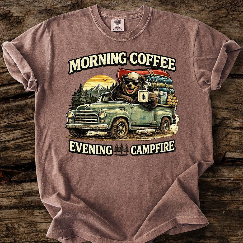 Morning Coffee - Evening Campfire T-Shirt