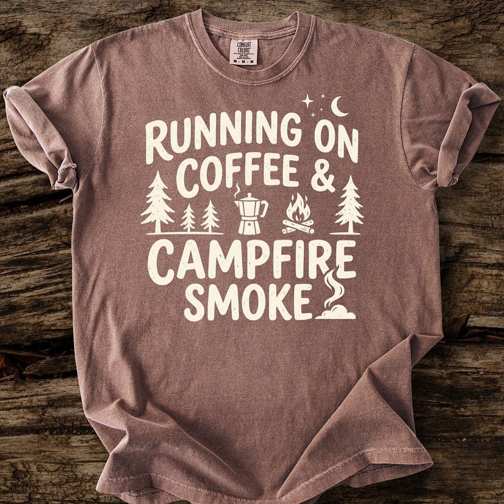 Running On Coffee And Campfire Smoke T-Shirt