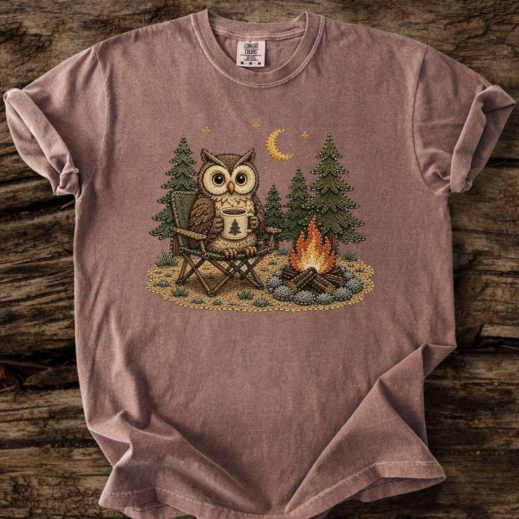 Camp Owl Faux Patchwork T-Shirt