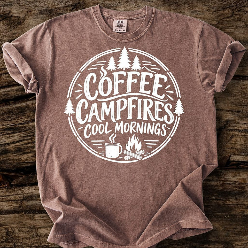 Coffee Campfires Cool Mornings T-Shirt