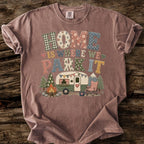 Home Is Where We Park It Faux Patchwork T-Shirt