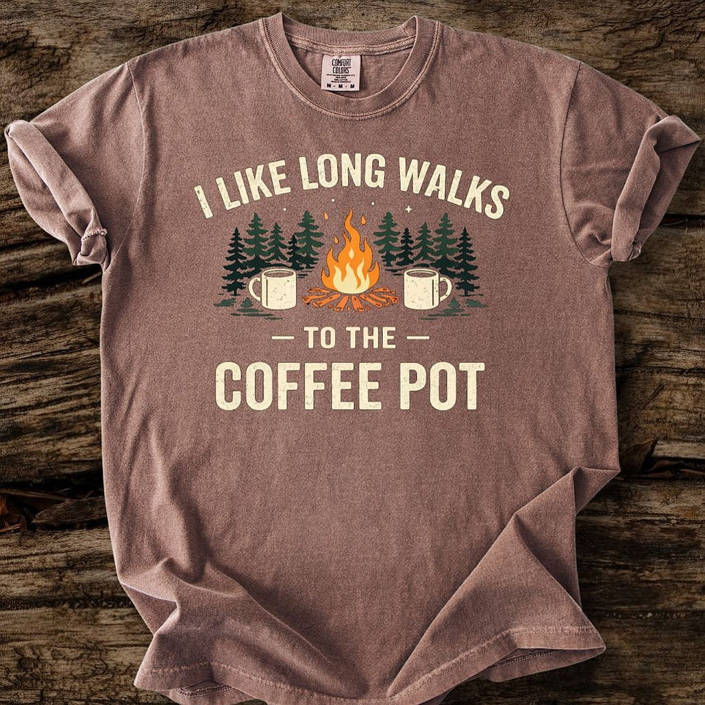 I Like Long Walks To The Coffee Pot T-Shirt