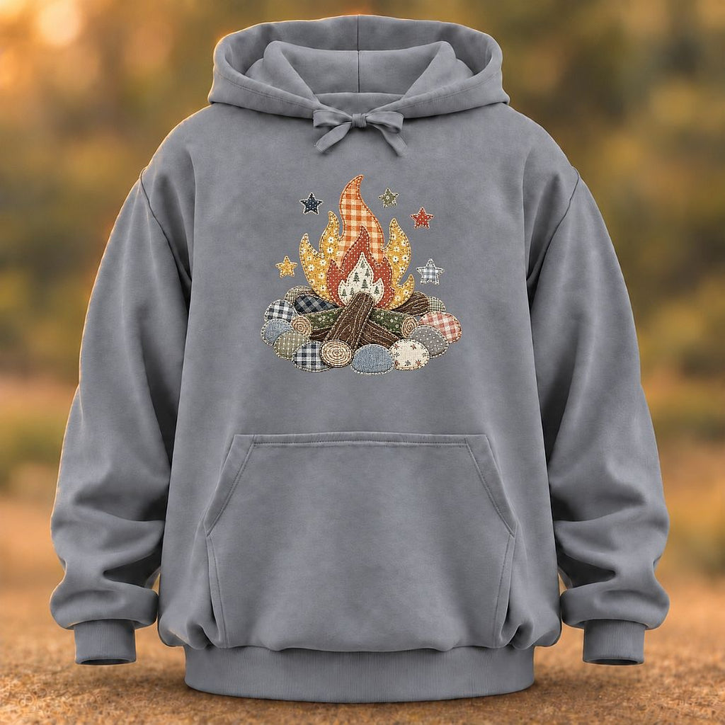Campfire Faux Patchwork Hoodie
