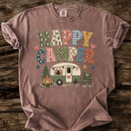 Happy Camper Faux Patchwork T-Shirt