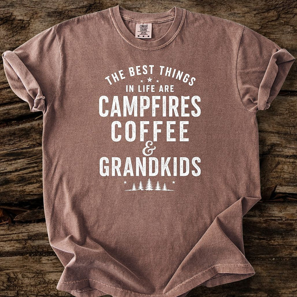 Campfires, Coffee, & Grandkids T-Shirt