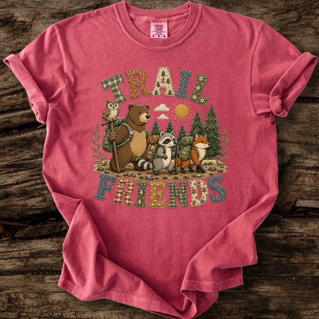 Trail Friends Faux Patchwork T-Shirt
