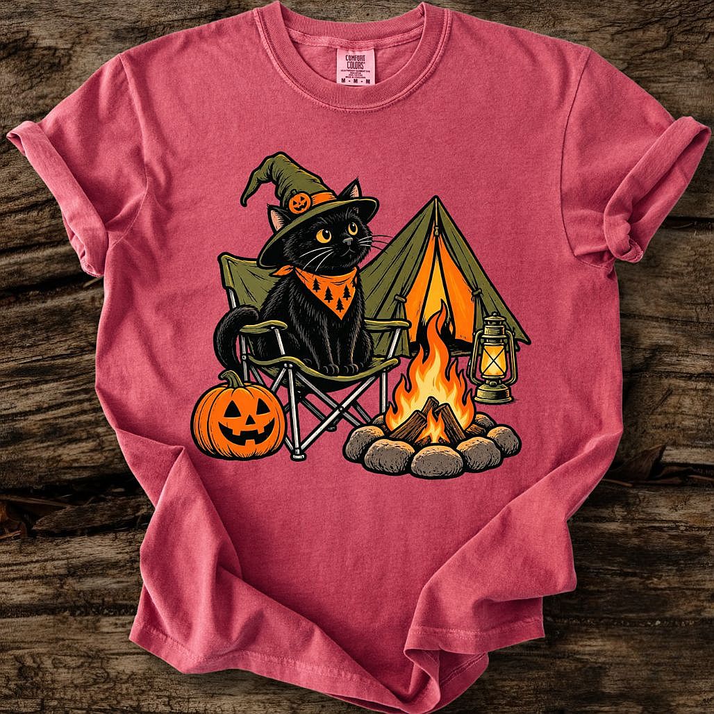 Black Cat Camper T-Shirt