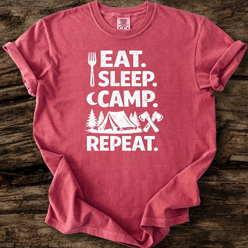 Eat, Sleep, Camp, Repeat T-Shirt