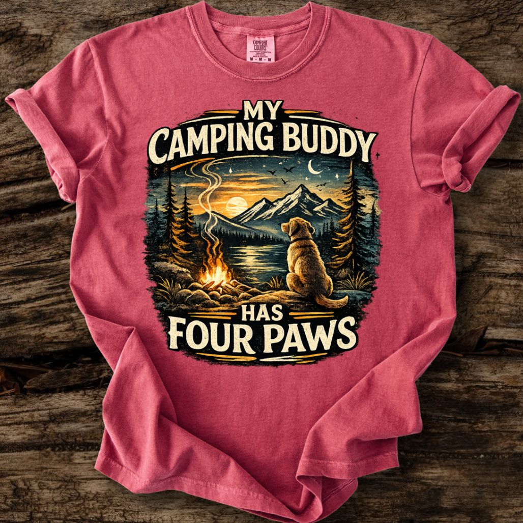 My Camping Buddy Has Four Paws T-Shirt
