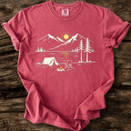 Lakeside Campsite At Sunset T-Shirt