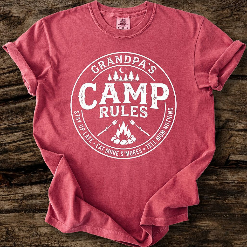 Grandpa's Camp Rules T-Shirt