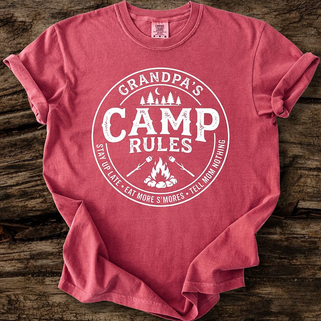 Grandpa's Camp Rules T-Shirt